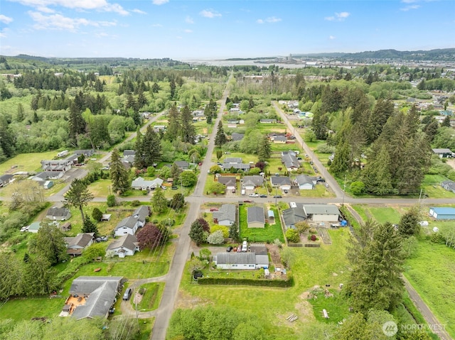 bird's eye view with a residential view