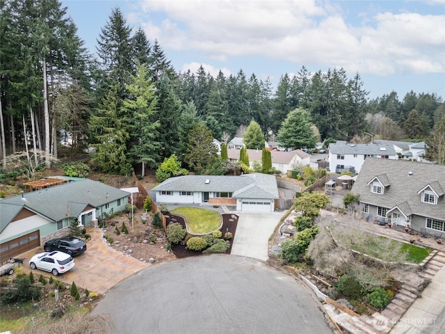 birds eye view of property featuring a residential view