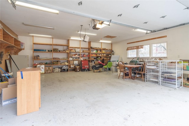 garage featuring a garage door opener