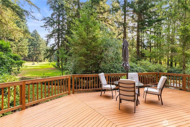 view of wooden terrace