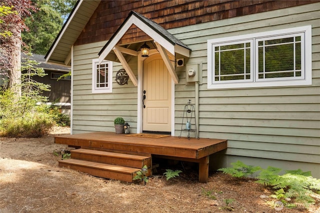 view of doorway to property