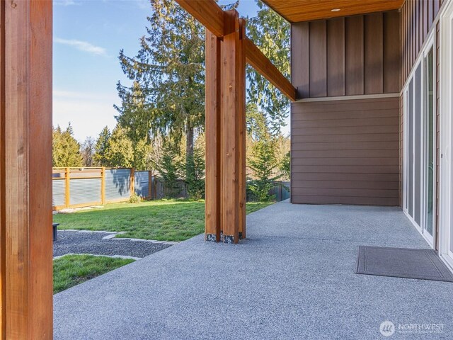 view of patio with fence