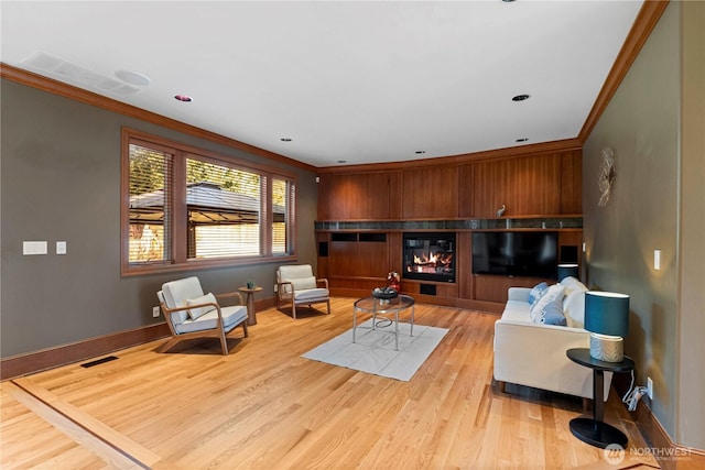 19665 SE 310th Pl, Kent, WA 98042 - sitting room featuring ornamental molding, wood finished floors, and baseboards