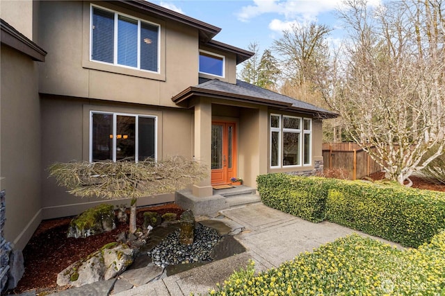 19665 SE 310th Pl, Kent, WA 98042 - doorway to property featuring stucco siding