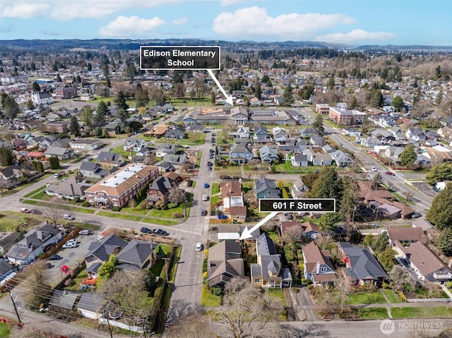 birds eye view of property featuring a residential view