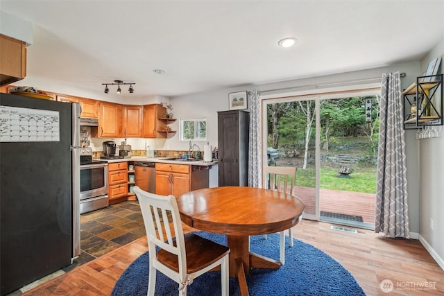 dining room with visible vents
