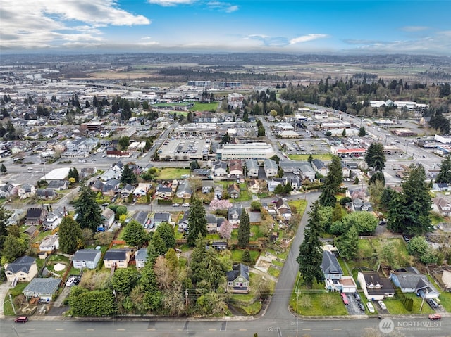 aerial view featuring a residential view