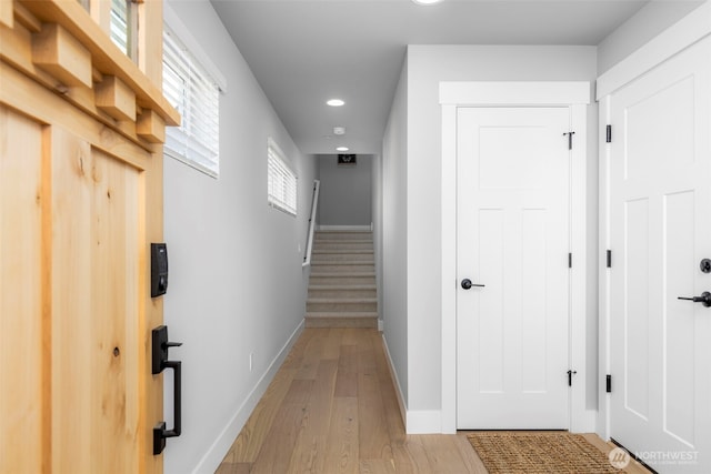 18 160th St SE, Bothell, WA 98012 - hall featuring recessed lighting, light wood-style floors, and stairway