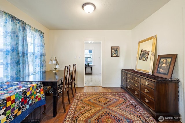 bedroom with wood finished floors