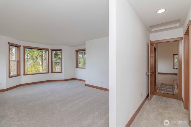 4195 Windy Cove Ln, Clinton, WA 98236 - empty room featuring recessed lighting, baseboards, and light carpet
