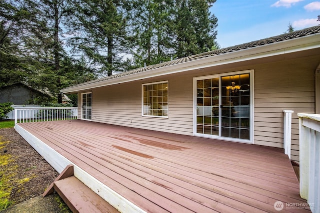 view of wooden deck