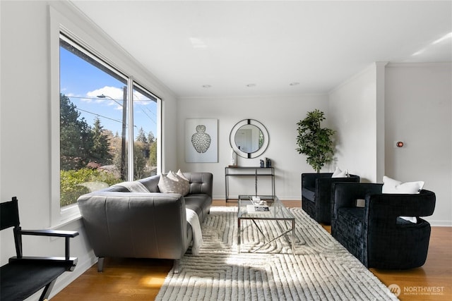 4712 S Angeline St, Seattle, WA 98118 - living area with baseboards and wood finished floors