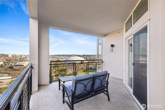 view of balcony