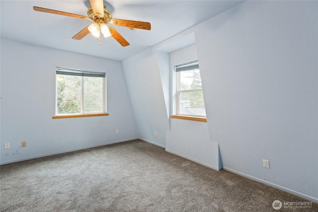 3348 SW Christmas Tree Ln, Port Orchard, WA 98367 - empty room with healthy amount of natural light, carpet floors, and ceiling fan