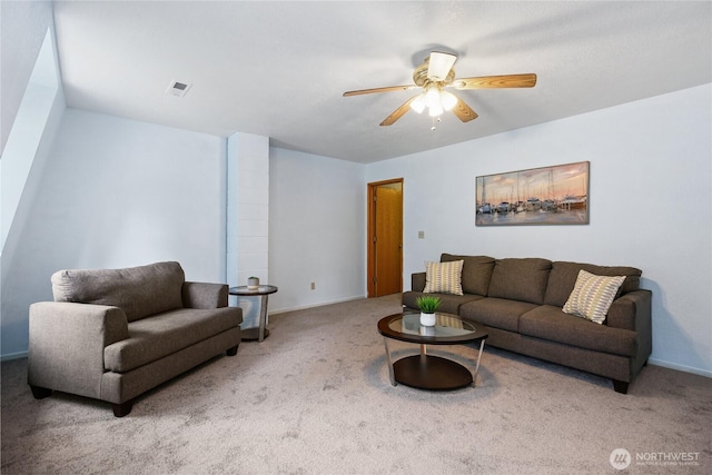 3348 SW Christmas Tree Ln, Port Orchard, WA 98367 - living room with carpet and a ceiling fan