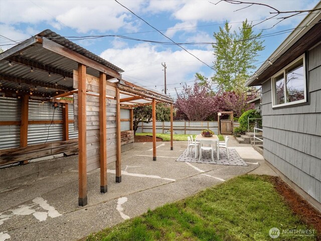 view of patio / terrace with a fenced backyard