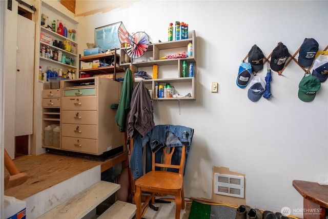 interior space featuring heating unit