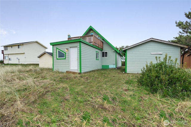 1205 Fairwood Dr SW, Ocean Shores, WA 98569 - back of property with an outdoor structure