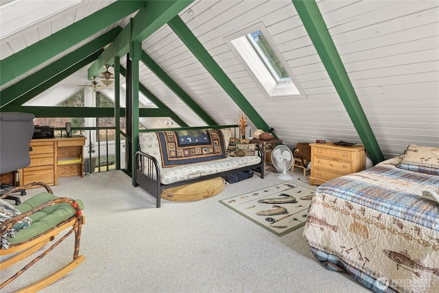 1081 Wapiti Dr, Cle Elum, WA 98922 - bedroom with a skylight, carpet flooring, and a desk