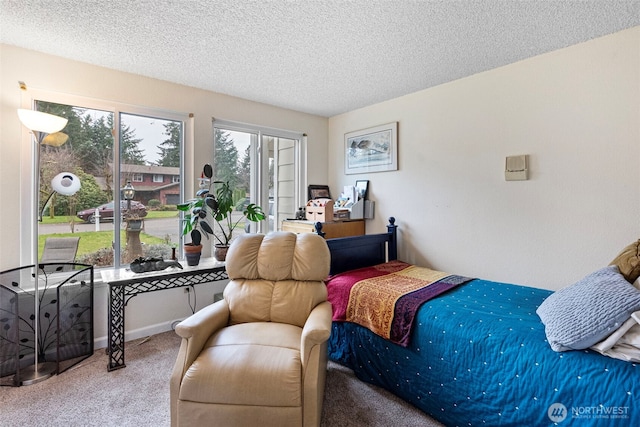 2913 SE Forest Villa Ct, Port Orchard, WA 98366 - bedroom featuring carpet flooring and a textured ceiling