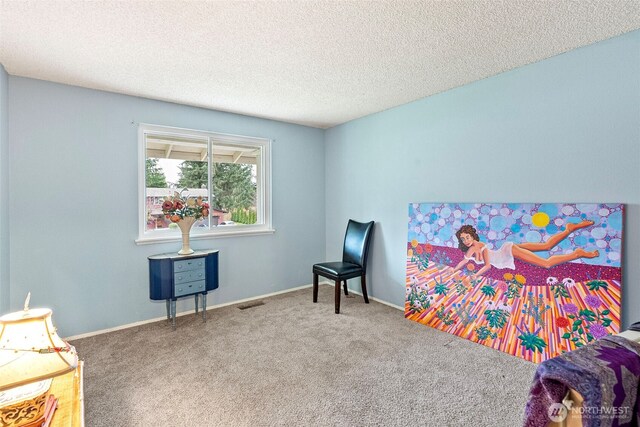 2913 SE Forest Villa Ct, Port Orchard, WA 98366 - living area with carpet flooring and a textured ceiling