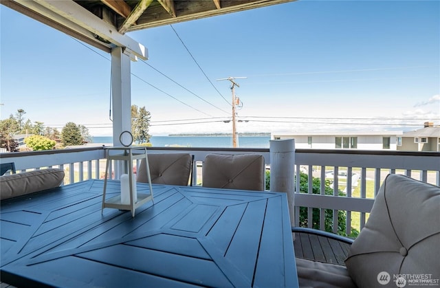 6926 Holeman Ave, Blaine, WA 98230 - deck featuring a water view
