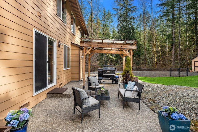 4111 161st Ave NE, Snohomish, WA 98290 - view of patio with fence, area for grilling, and a pergola