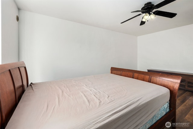 21813 43rd Avenue Ct E, Spanaway, WA 98387 - bedroom with dark wood-style floors and ceiling fan