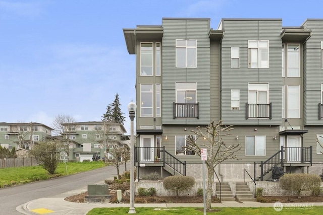 view of front facade with a residential view