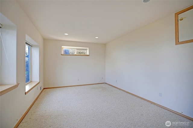 1433 Crestview Dr, Camano Island, WA 98282 - empty room featuring carpet floors, healthy amount of natural light, baseboards, and recessed lighting