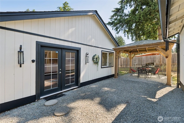 817 SW 158th St, Burien, WA 98166 - view of property exterior featuring a gazebo, french doors, a patio, and outdoor dining area