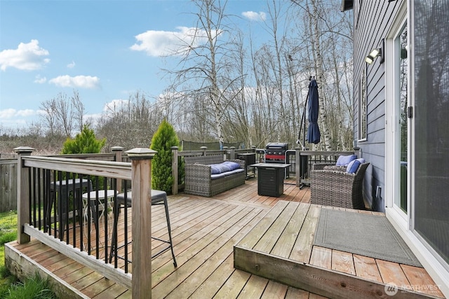 view of wooden deck