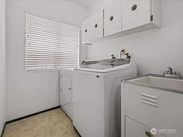 3616 SW 325th St, Federal Way, WA 98023 - washroom with cabinet space and washing machine and dryer
