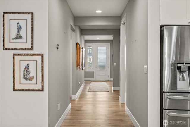 22867 SE Cherry St, Black Diamond, WA 98010 - corridor featuring recessed lighting, baseboards, and light wood-type flooring