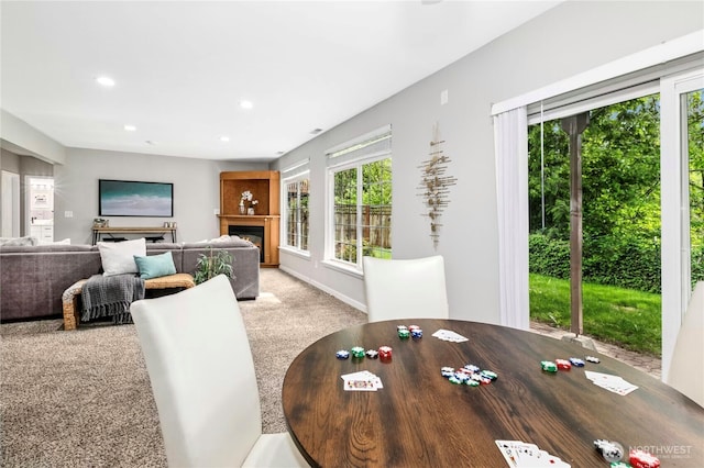 17406 Redhawk Dr, Arlington, WA 98223 - carpeted dining area with recessed lighting and baseboards