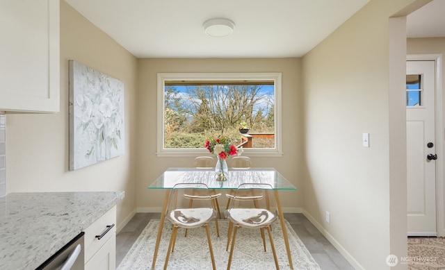 dining area with baseboards