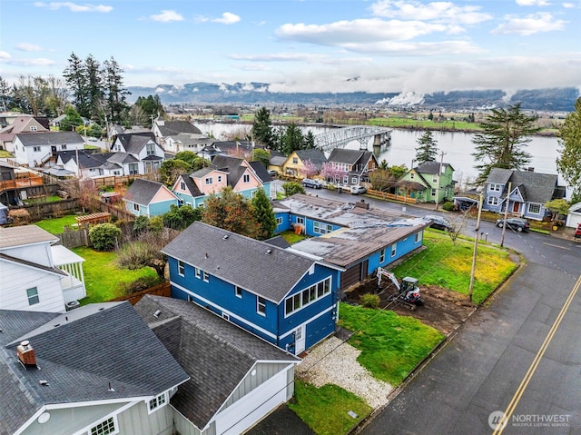 160 Maple St, Cathlamet, WA 98612 - birds eye view of property with a residential view and a water view