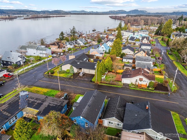 160 Maple St, Cathlamet, WA 98612 - bird's eye view with a residential view and a water and mountain view