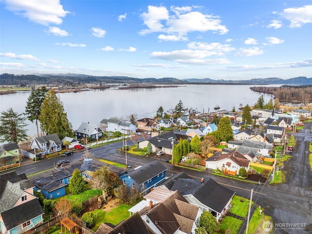 160 Maple St, Cathlamet, WA 98612 - birds eye view of property with a residential view and a water view