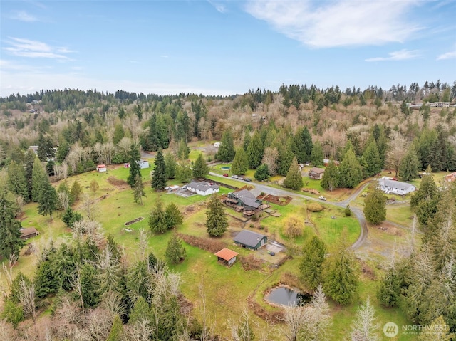 21401 161st Ave E, Graham, WA 98338 - birds eye view of property featuring a view of trees