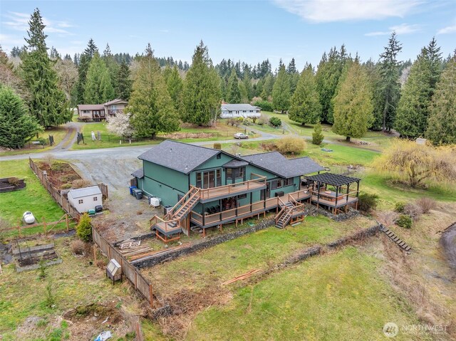 21401 161st Ave E, Graham, WA 98338 - aerial view with a forest view