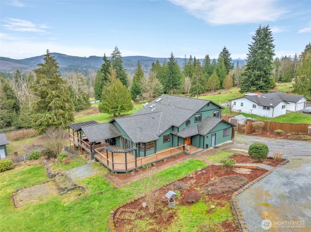 21401 161st Ave E, Graham, WA 98338 - bird's eye view with a mountain view and a view of trees