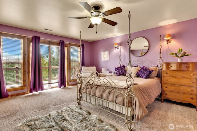 21401 161st Ave E, Graham, WA 98338 - carpeted bedroom featuring visible vents and ceiling fan