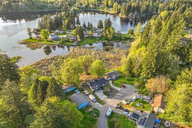 10231 Kiwa Dr SE, Olympia, WA 98513 - aerial view featuring a forest view and a water view