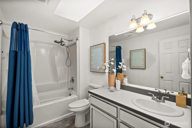 30427AVE SE 204th, Kent, WA 98042 - full bathroom with shower / tub combo, vanity, and a skylight