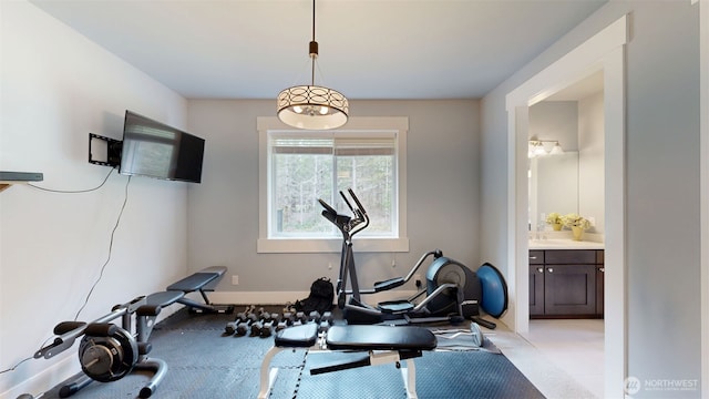 view of exercise room