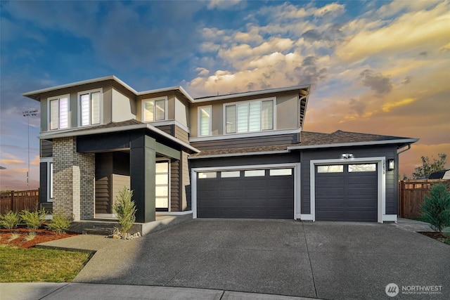 12673 SE 287th Ct, Auburn, WA 98092 - view of front of property with driveway, fence, and stucco siding