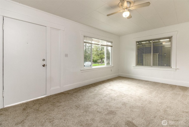 515 S 37th, Tacoma, WA 98418 - spare room with carpet floors and a ceiling fan