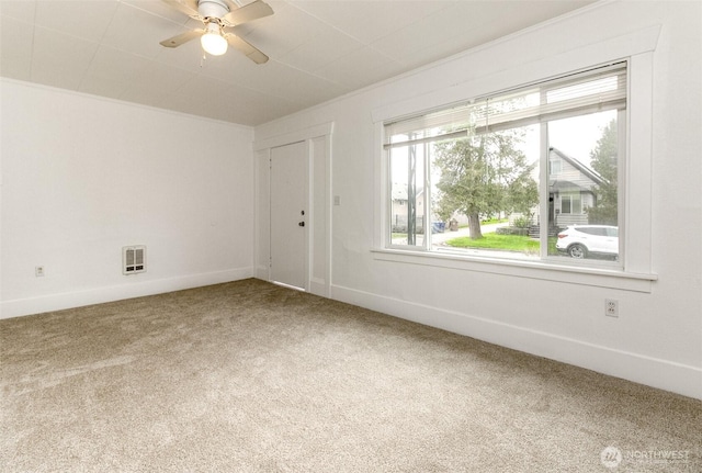 515 S 37th, Tacoma, WA 98418 - carpeted spare room featuring heating unit, baseboards, and a ceiling fan