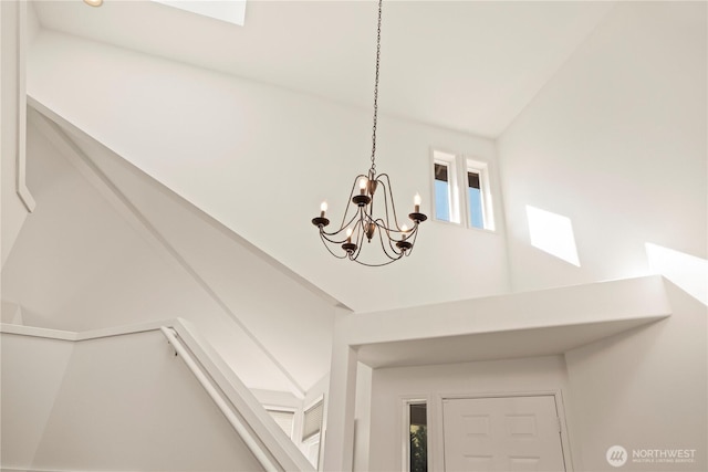 details featuring a notable chandelier